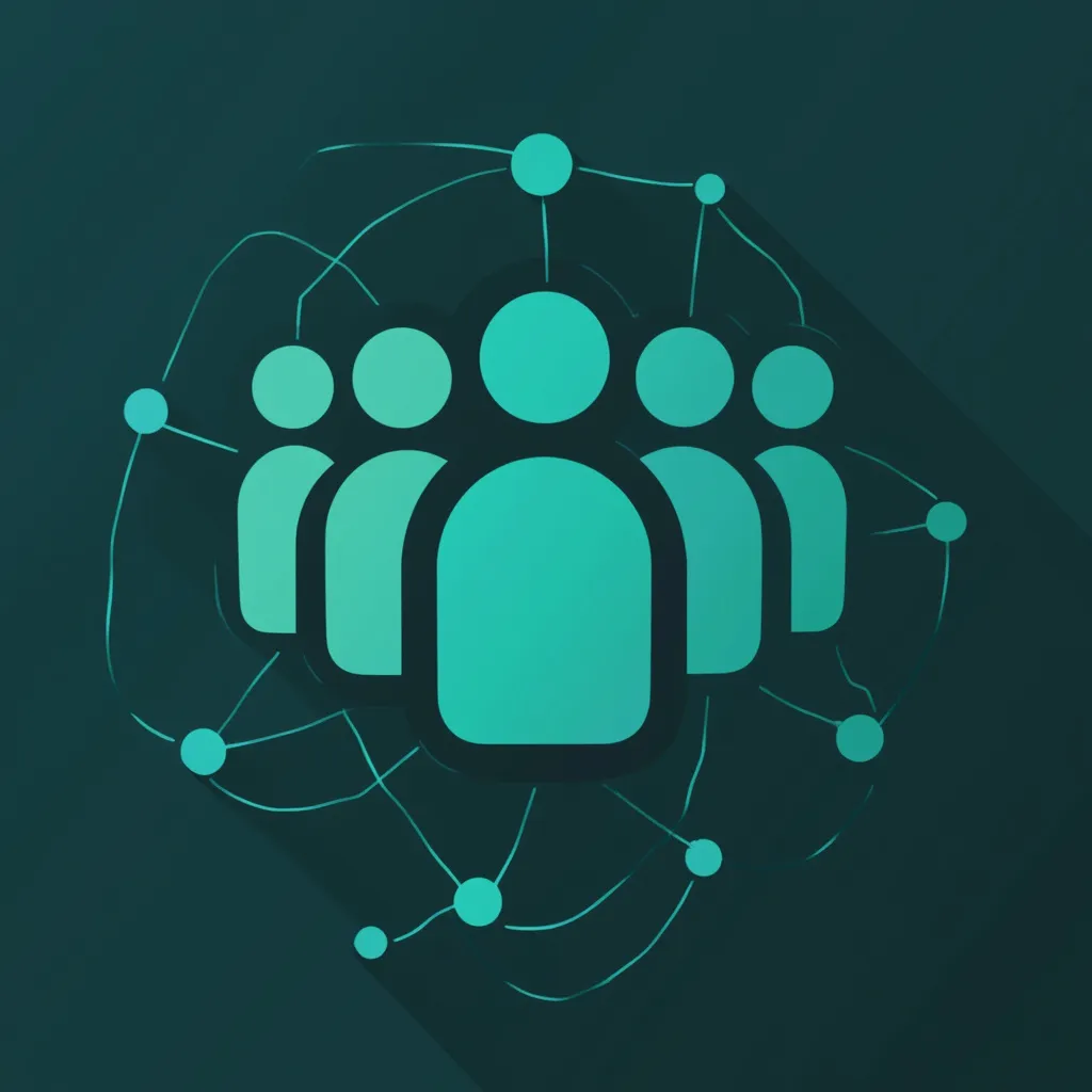Icono de comunidad colaborativa